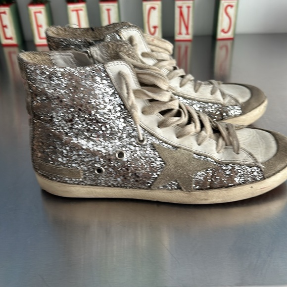 Golden goose authentic glitter  high top sneaker - Picture 2 of 4